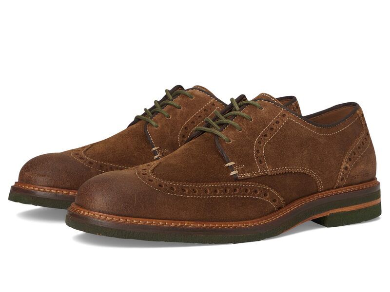 ジョンストンアンドマーフィー メンズ シューズ オックスフォード ウィングチップ Johnston Murphy Calder Wingtip Snuff Waxed Sue