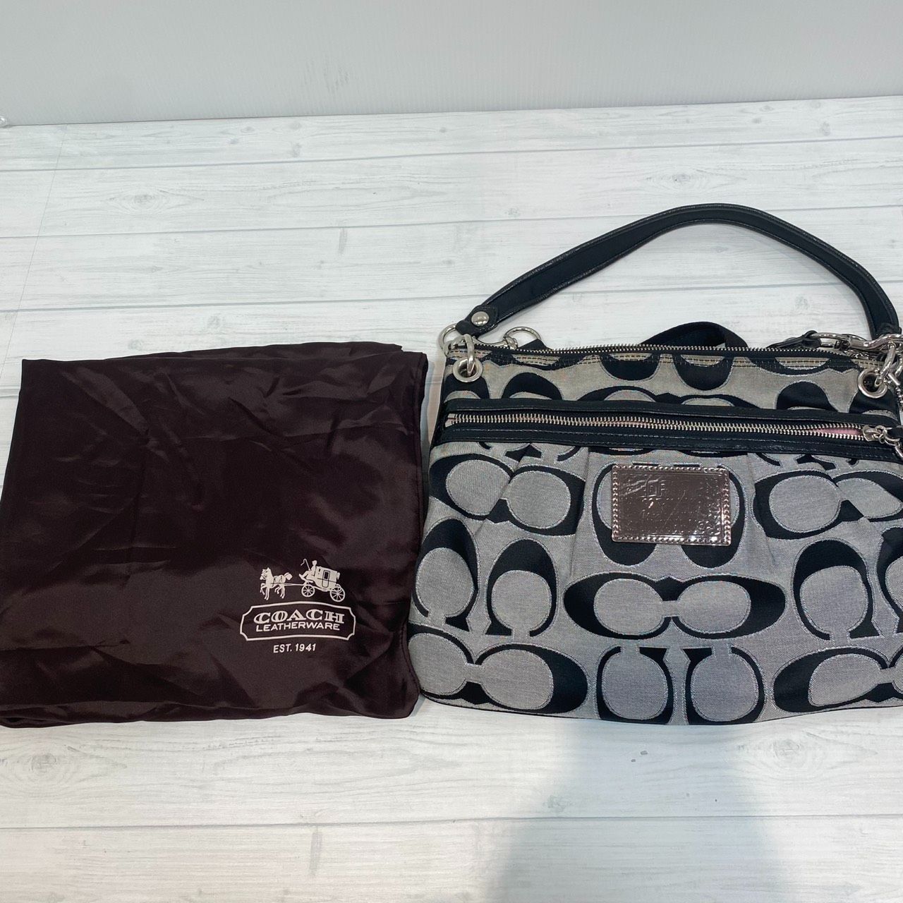 塩】COACH コーチ ポピー POPPY トートバッグ ショルダー 2WAY