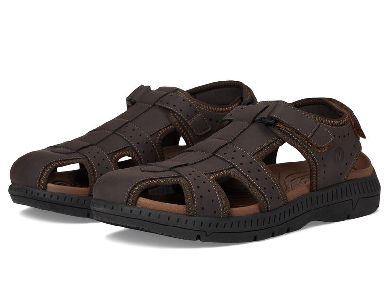 ノンブッシュ メンズ シューズ サンダル Nunn Bush Lauguna Closed Toe Fisherman Sport River Lightweight Sandals Brown ブラウン