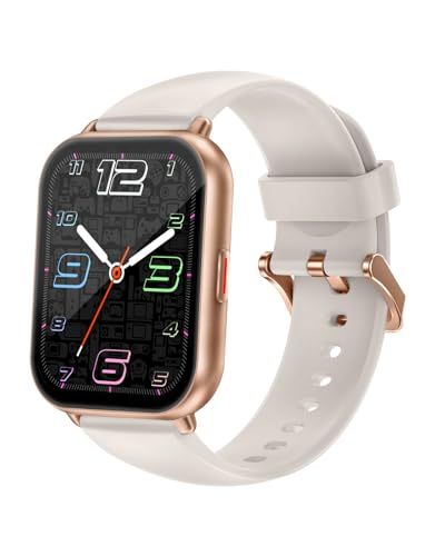 RUIMEN スマートウォッチ iPhone アンドロイド対応 通話機能付き Smart Watch 歩数計 腕時計 着信＆メッセージ通知 懐中電灯 天気予報 音楽制御 100+種類運動モード 文字盤 IP68防水 長持ちバッテリー ストップ eb985e5c