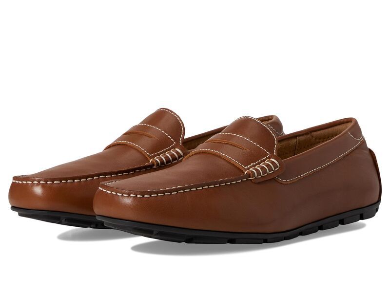 フローシャイム メンズ シューズ スリッポン・ローファー Florsheimotor Smooth Moc Toe Penny Driver Cognac