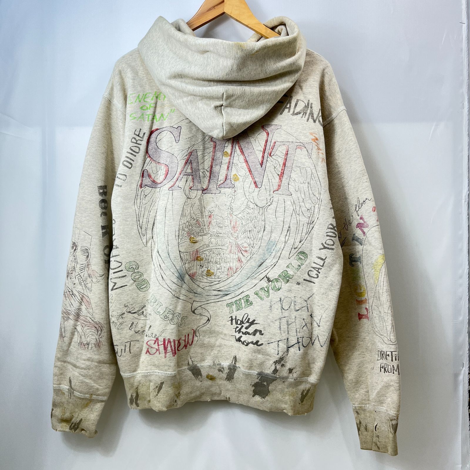 SAINT MICHAEL セントマイケル M 20aw パーカー SAINT MICHAEL セント マイケル SM7 HOODIE 20AW パーカー M コットン