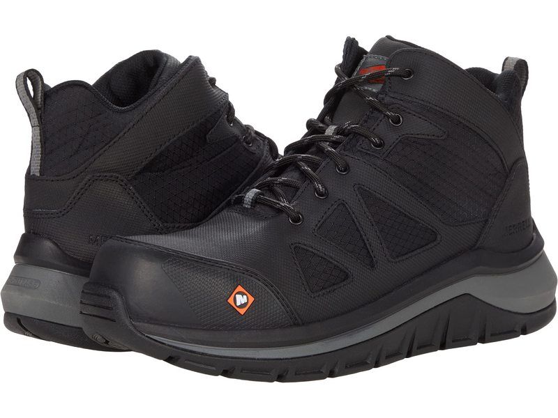 メレル メンズ シューズ ブーツ・レインブーツ Merrell Work Fullbench Speed Mid CF Black ブラック
