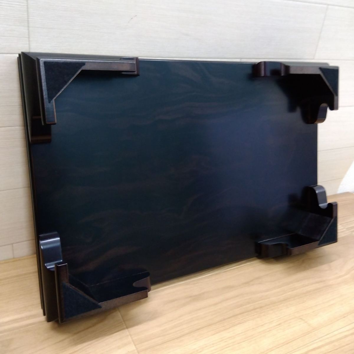 未使用に近い美品】山中塗 (山中漆器) 高級花台 (飾り台) みやび黒丹
