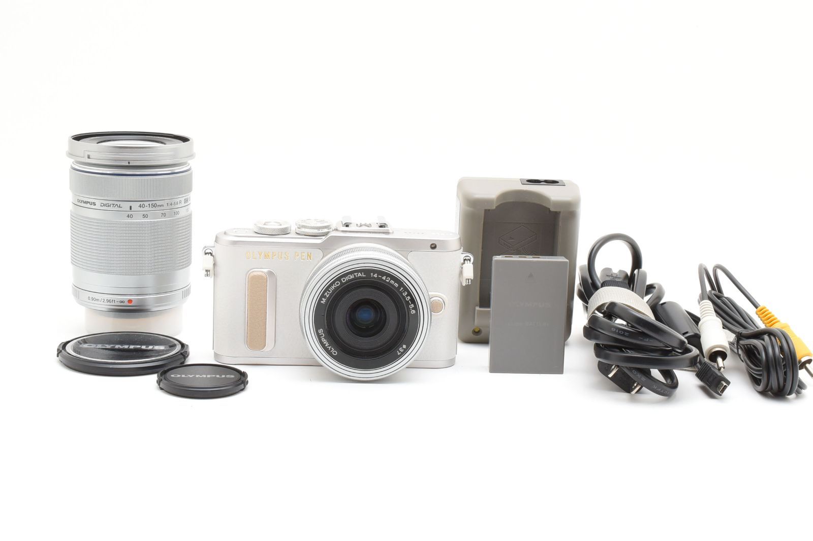 OLYMPUS PEN E-PL8 ダブルズームキット ホワイト /3176 動作OK 返金
