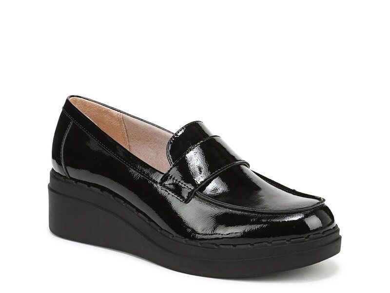 ライフストライド レディース シューズ スリッポン・ローファー LifeStride Dolce Bit Wedge Loafer Black ブラック