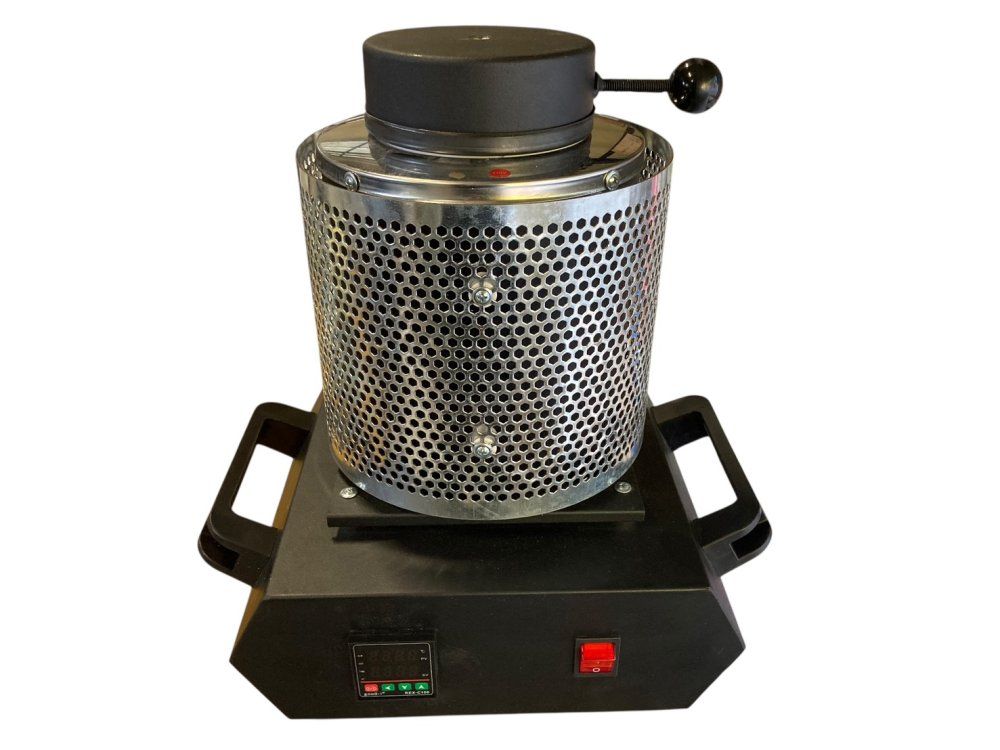 【中古★お買い得品】デジタル金属熔融炉 電気溶解炉 1150℃ 温度制御 110V ジュエリー鋳造マシン 断熱カバー付き グラファイト坩堝