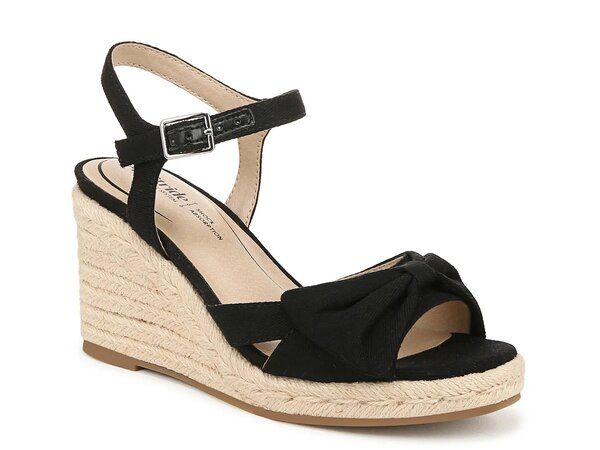 ライフストライド レディース シューズ サンダル LifeStride Tahlia Espadrille Wedge Sandal Black ブラック