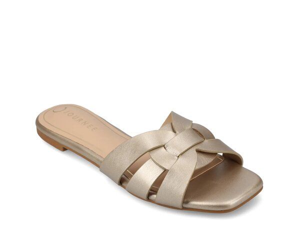 ジャーニー レディース シューズ サンダル Journee Arrina Slide Sandal Womens Gold Metallic ゴールド