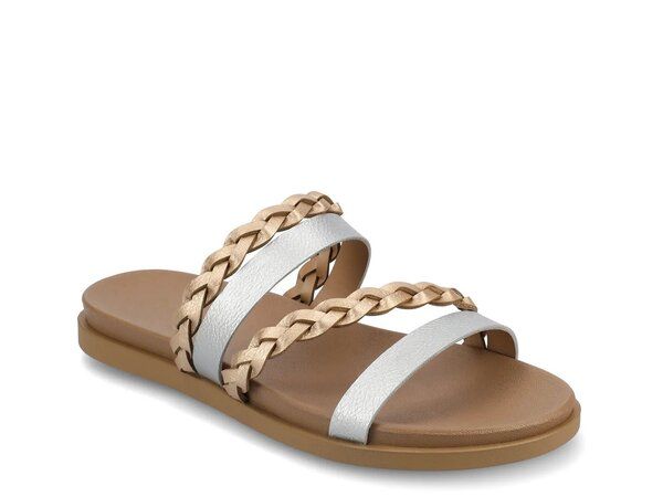 ジャーニー レディース シューズ サンダル Journee Colette Sandal Silver MetallicBeige ベージュ