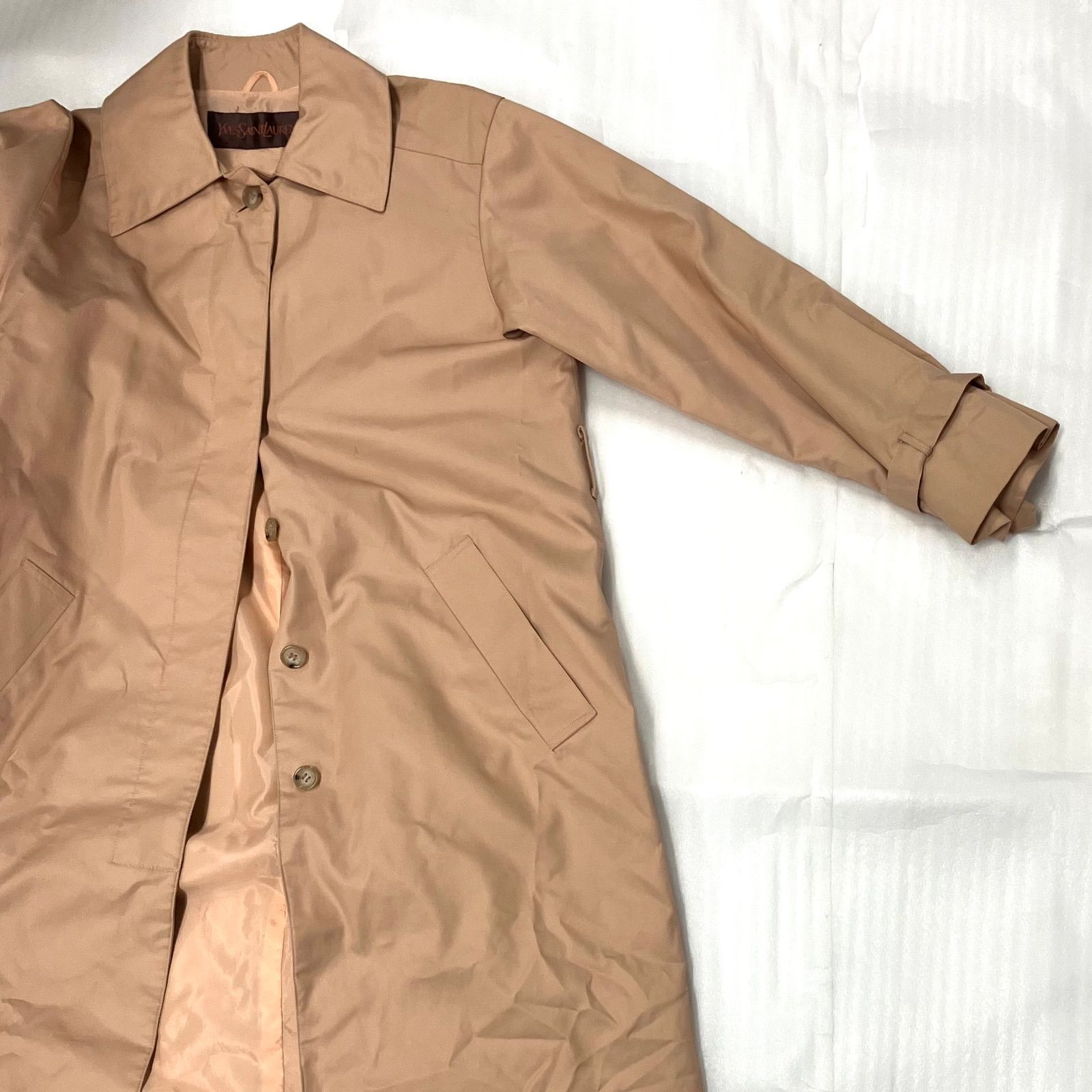 UA746【お買い得】Yves Saint Laurent トレンチコート ベージュ系 SIZE