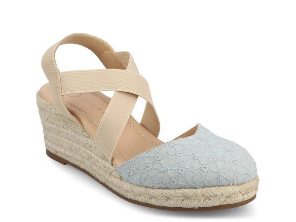 ジャーニー レディース シューズ サンダル Journee Ashlee Espadrille Wedge Sandal Blue ブルー