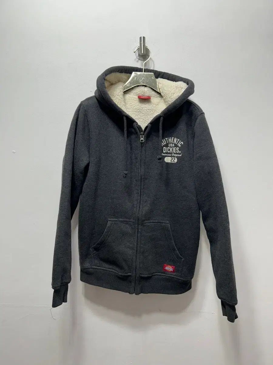 DICKIES ディッキーズ チャコール 起毛 ジップアップ パーカー S