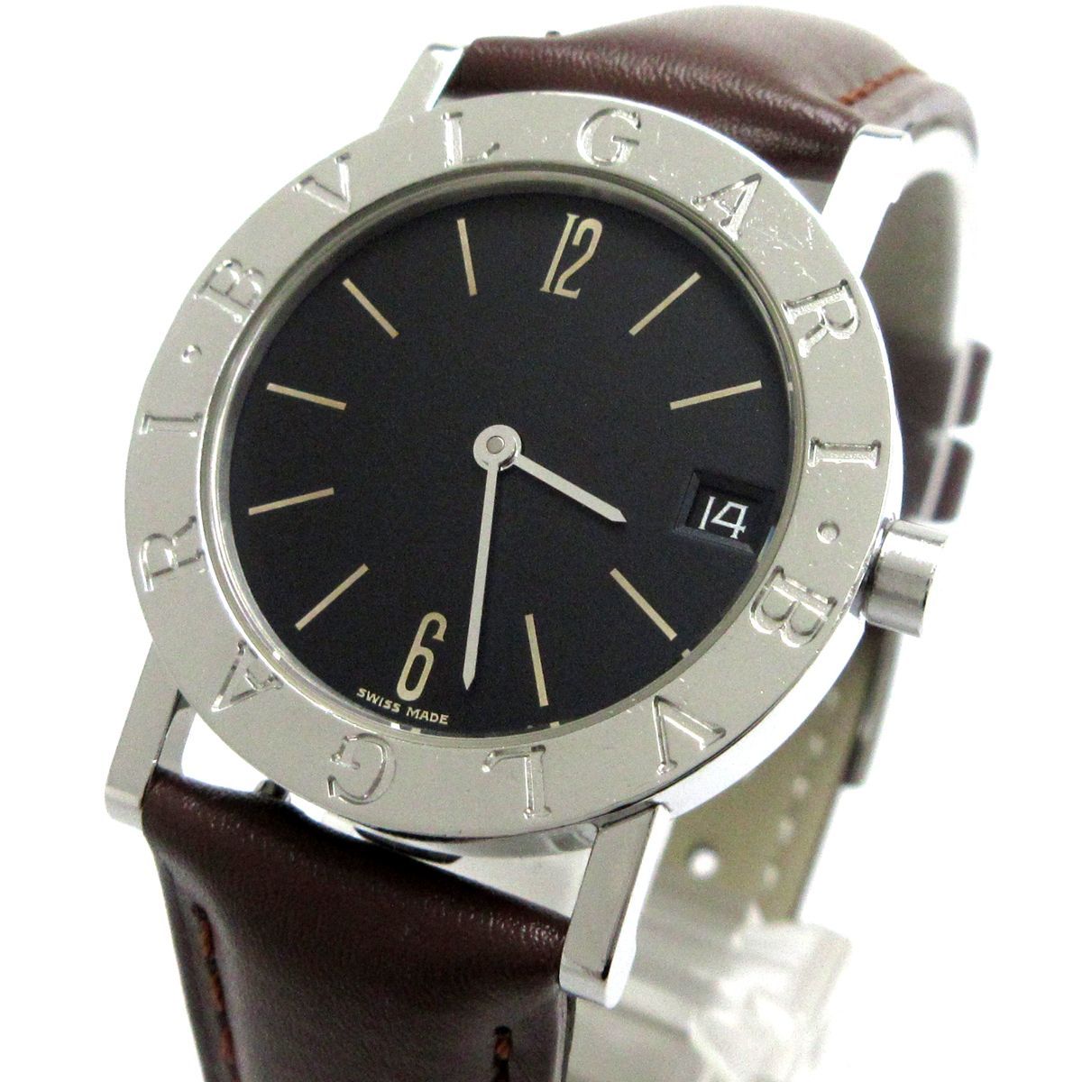 ブルガリ BVLGARI ブルガリブルガリ ボーイズ 黒文字盤 BB30SLD 時計
