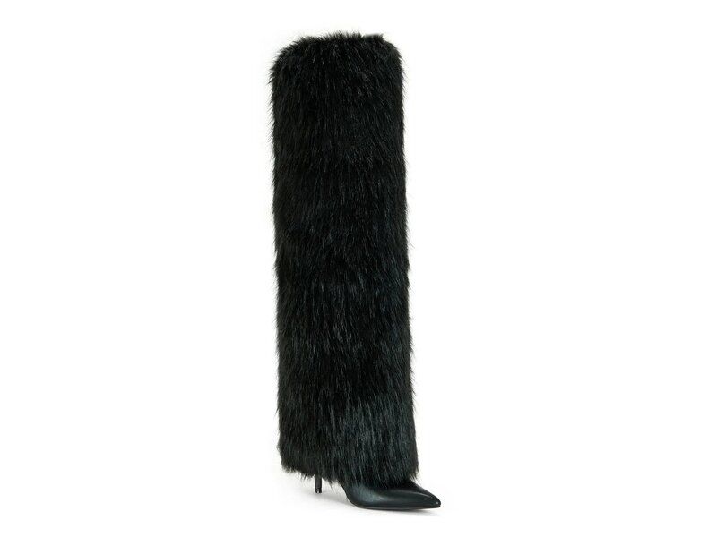 アザレア ワン レディース シューズ ブーツ・レインブーツ Azalea Wang Langleye FoldovertheKnee Boot Black ブラック