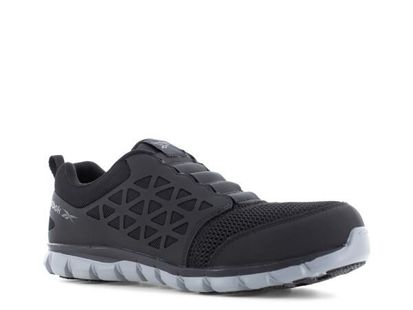 リーボック メンズ シューズ スリッポン・ローファー Reebok Work Sublite Cushion Composite Toe Work SlipOn Mens Black ブラック