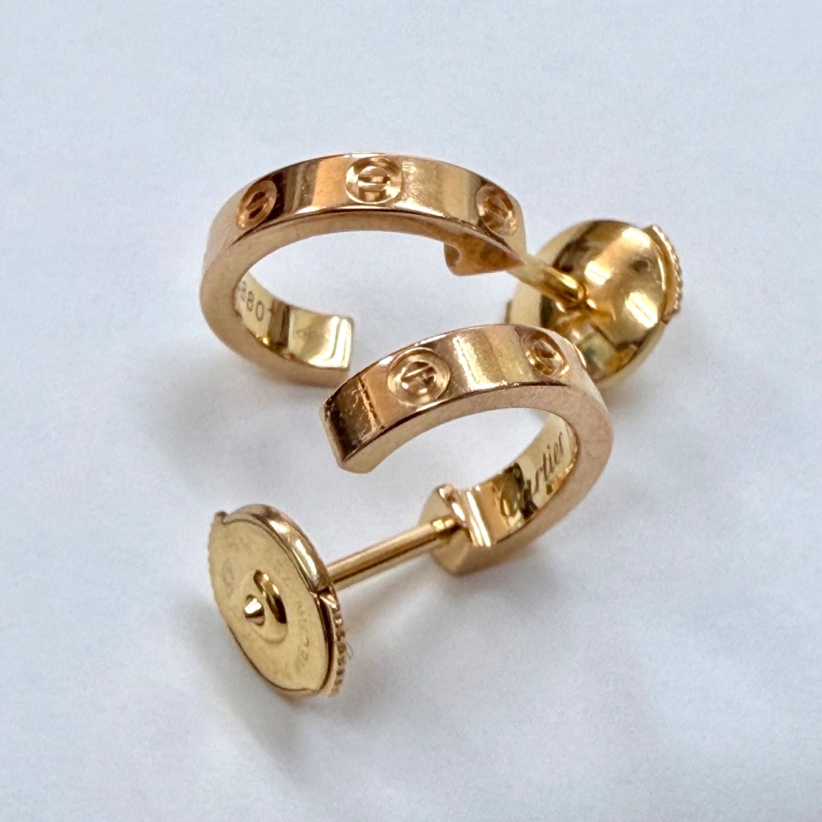 上美品⭐️Cartier カルティエ】 LOVEピアス2個とケースのセット 18K