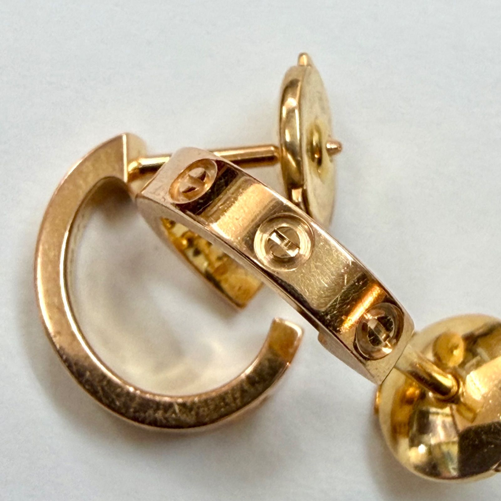 上美品⭐️Cartier カルティエ】 LOVEピアス2個とケースのセット 18K