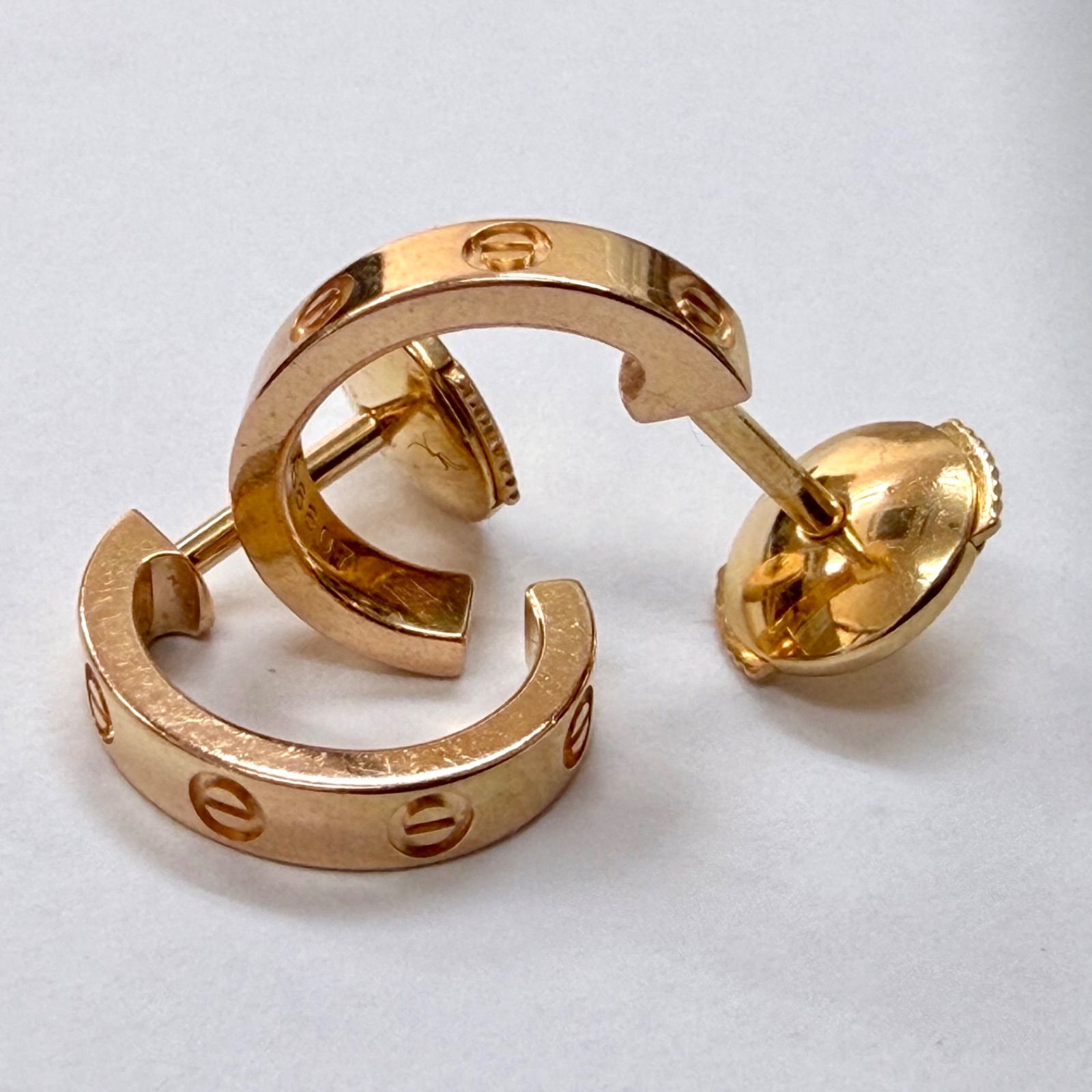 上美品⭐️Cartier カルティエ】 LOVEピアス2個とケースのセット 18K