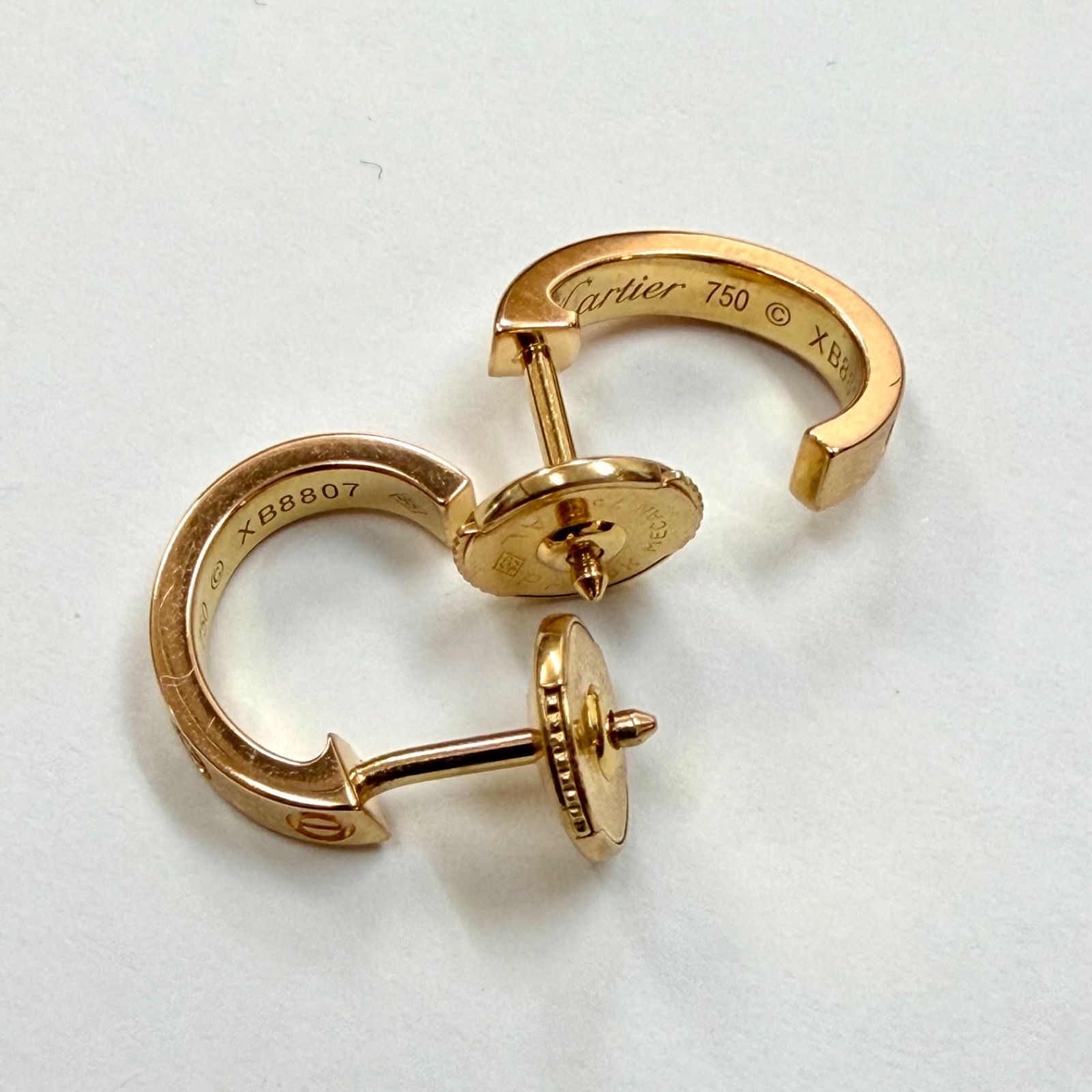 上美品⭐️Cartier カルティエ】 LOVEピアス2個とケースのセット 18K 