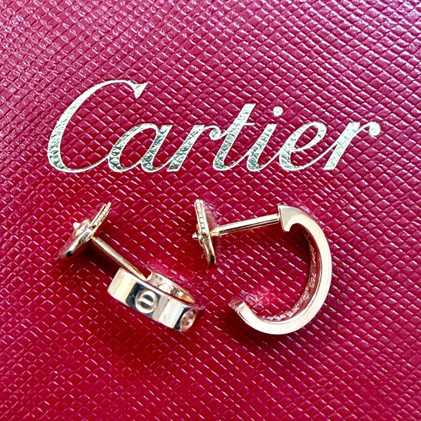 上美品⭐️Cartier カルティエ】 LOVEピアス2個とケースのセット 18K 