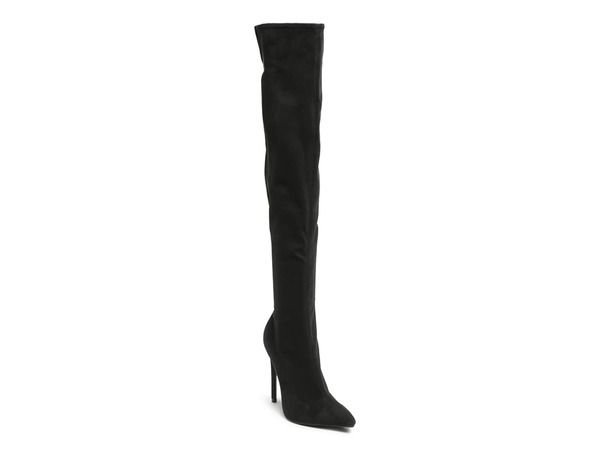 ロンドンラグ レディース シューズ ブーツ・レインブーツ London Rag Madman Over The Knee Boot Black ブラック