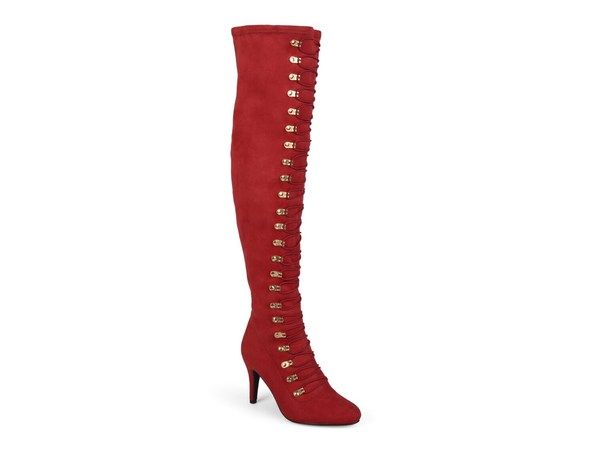 ジュルネ コレクション レディース シューズ ブーツ・レインブーツ Journee Collection Trill Wide Calf Thigh High Boot Red レッド