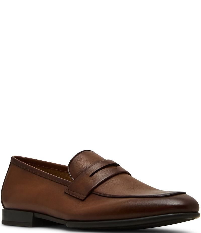 スティーブ マデン メンズ シューズ スリッポン・ローファー レザー ローファー Steve Madden Mens Boca Leather Penny Loafers Tan タン
