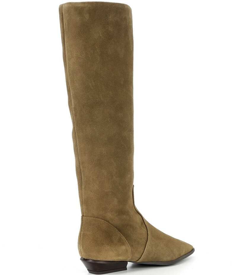 ジャンビニ レディース シューズ ブーツ・レインブーツ トール スエード ブーツ ヒール Gianni Bini Deion Suede Square Toe Block Heel Tall Boots Pistachio