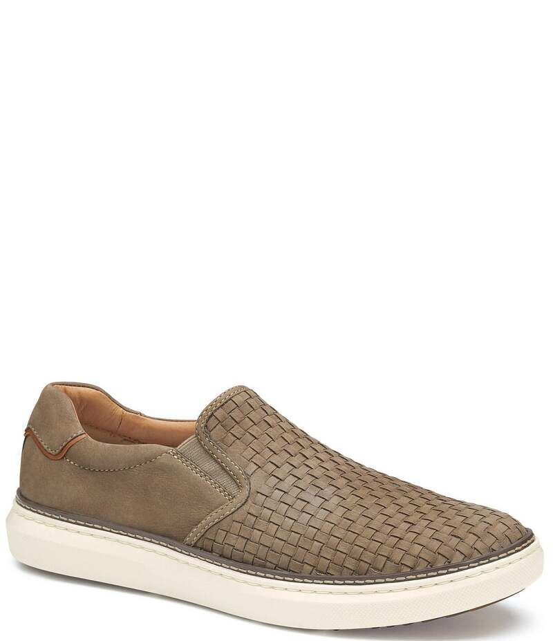 ジョンストンアンドマーフィー メンズ シューズ スリッポン・ローファー スニーカー Johnston Murphy Mens McGuffey 2 Woven Nubuck Slip On Sneakers Taupe トープ
