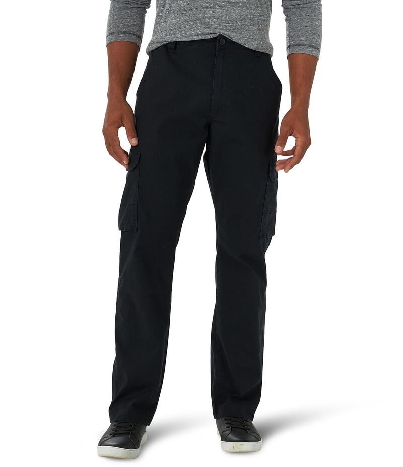 ラングラー メンズ ボトムス カジュアルパンツ ストレート カーゴパンツ パンツ WranglerR Loose Fit Straight Leg Ripstop Twill Cargo Pants Black ブラック