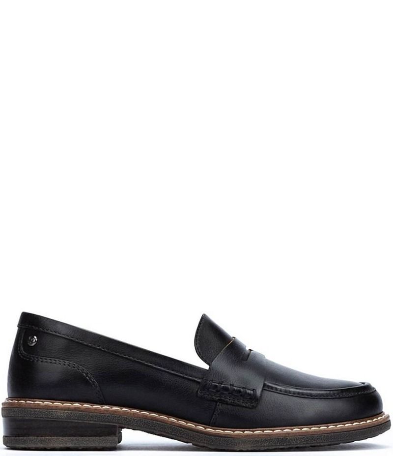 ピコリーノス レディース シューズ スリッポン・ローファー レザー ローファー Pikolinos Aldaya W8J Water Resistant Leather Penny Loafers Black ブラック