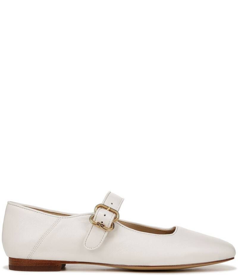 サムエデルマン レディース シューズ パンプス レザー Sam Edelman Michaela Leather Mary Jane Flats Bright White ホワイト