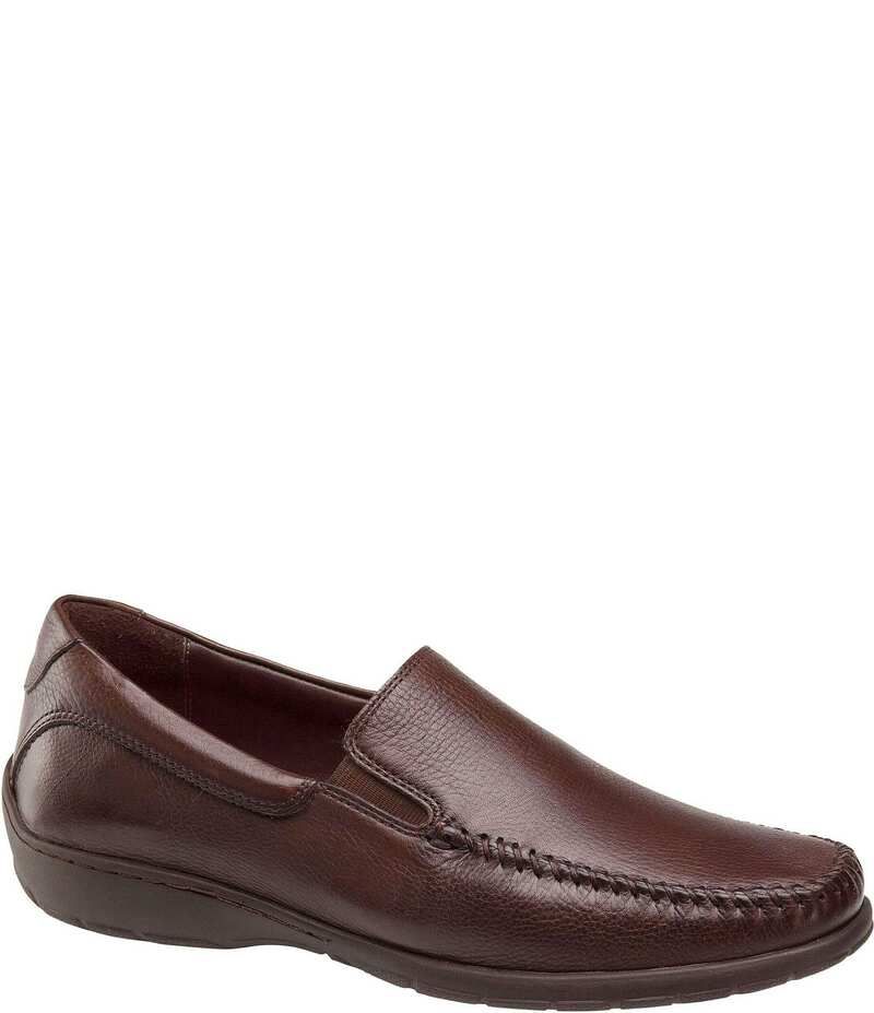 ジョンストンアンドマーフィー メンズ シューズ スリッポン・ローファー レザー ローファー Johnston Murphy Mens Crawford Leather Slip On Venetian Loafers Mahogany