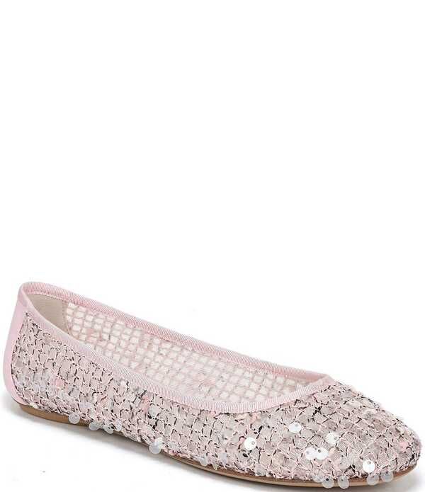 フランコサルト レディース シューズ パンプス メッシュ スパンコール Franco Sarto Christina 2 Paillette Sequin Woven Mesh Ballet Flats Pink ピンク