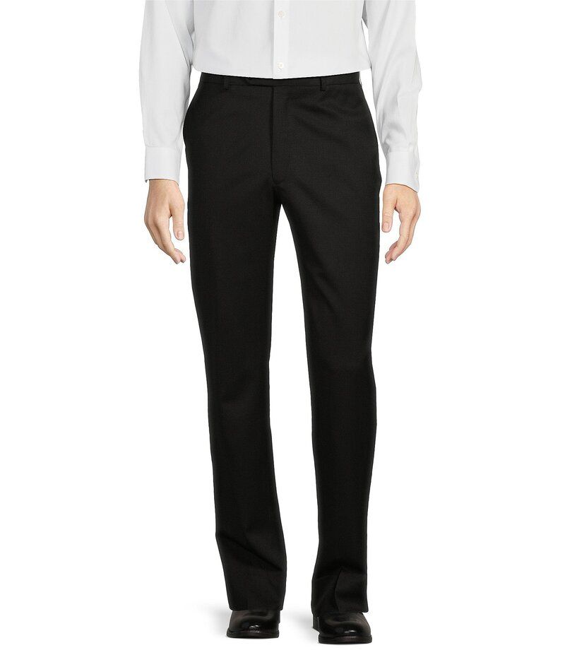 ハート シャフナー マルクス メンズ ボトムス カジュアルパンツ パンツ Hart Schaffner Marx New York Modern Fit Black PreTailored Flat Front Super Stretch Solid Dres