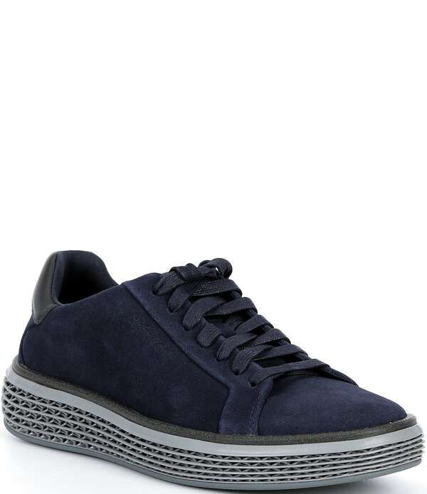 コールハーン メンズ シューズ スニーカー スエード Cole Haan Mens GrandPro Court SkyWeave Suede Sneakers Midnight MoonRavenQuiet Shade