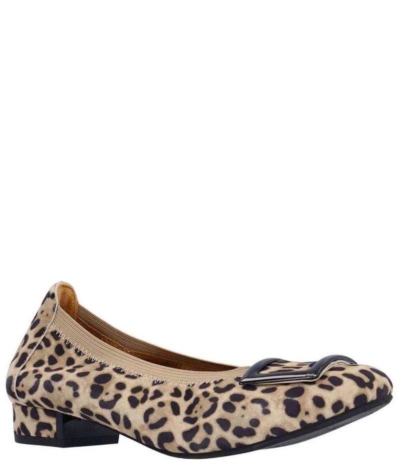 ラモールドピード レディース シューズ ヒール プリント スエード LAmour Des Pieds Floella Leopard Print Suede Buckle Ornamented Pumps TanBlack Animal ブラック