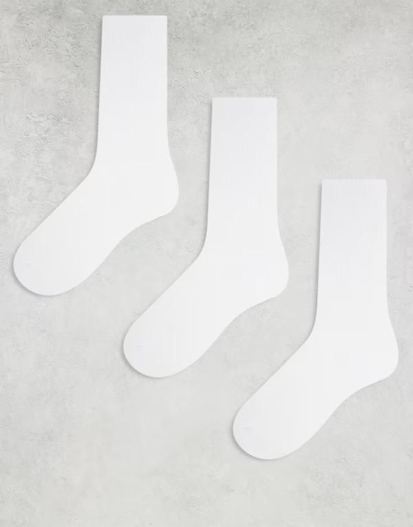 ウィークデイ レディース アンダーウェア 靴下 Weekday 3pack athletic socks White ホワイト