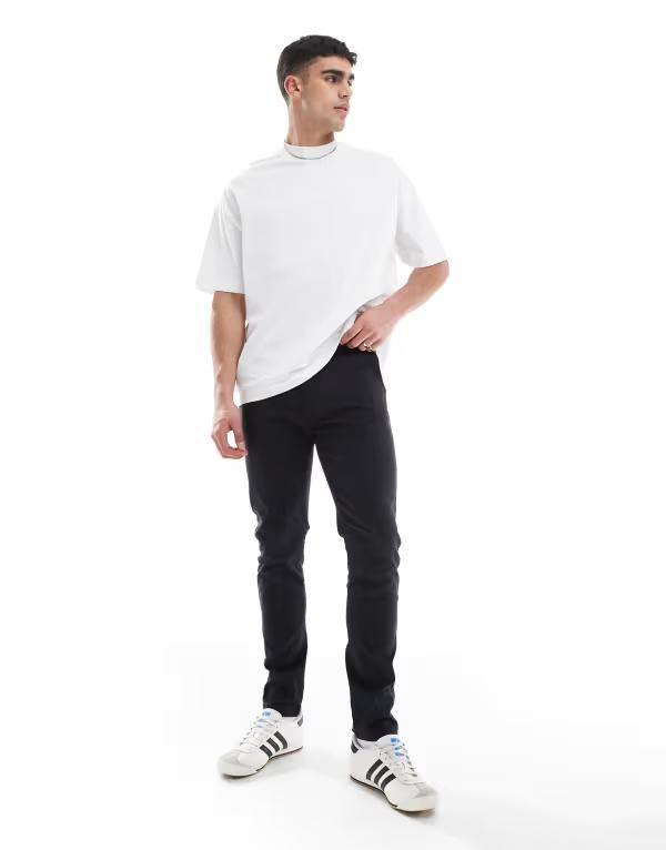 エイソス メンズ ボトムス カジュアルパンツ ASOS DESIGN skinny fit chinos Black ブラック