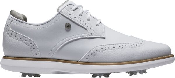 フットジョイ レディース シューズ スニーカー FootJoy Womens Wing Tip Traditionspiked Golf Shoes WhiteWhiteWhite ホワイト