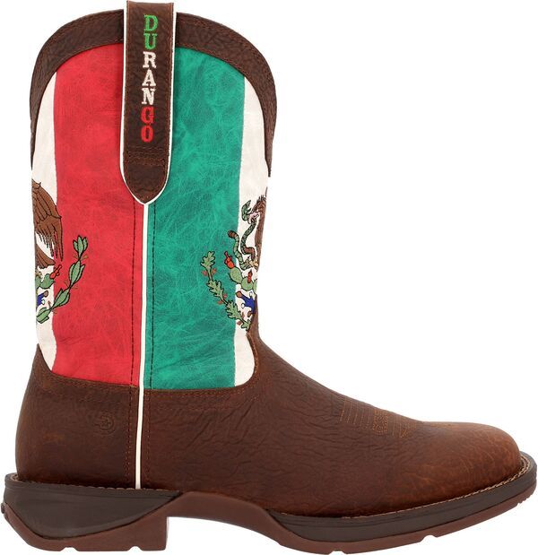 ドゥランゴ メンズ シューズ ブーツ・レインブーツ Tシャツ Durango Mens 11 Steel Toe Mexico Flag Western Bootsandy Brown ブラウン