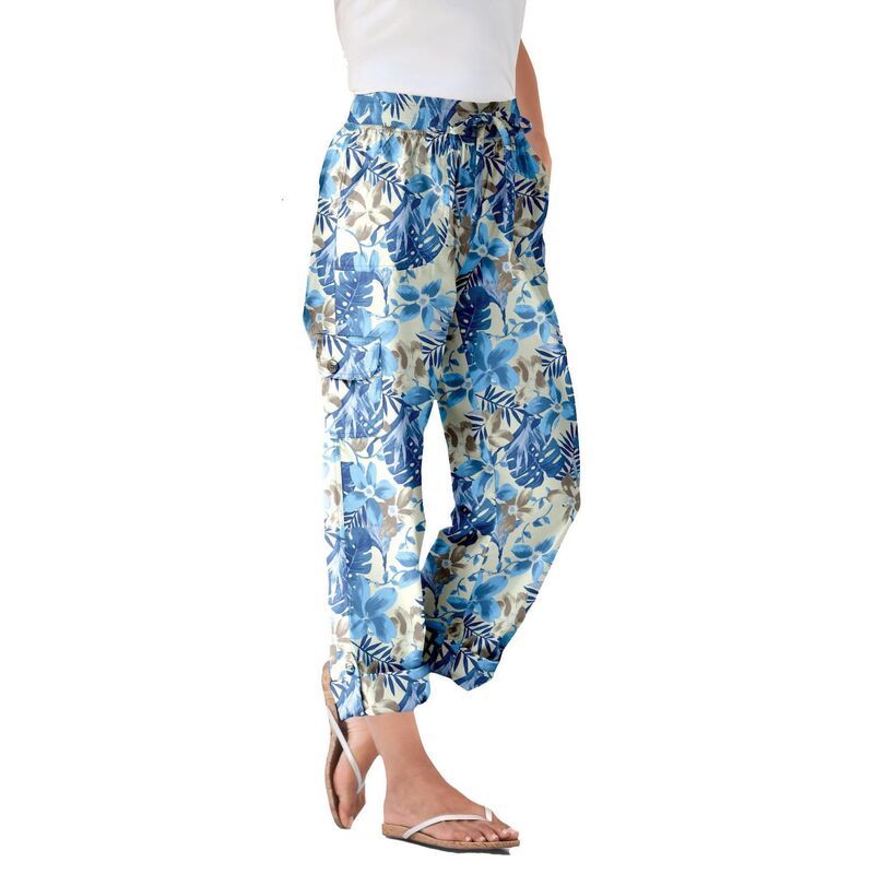 ウーマン ウィズイン レディース ボトムス カジュアルパンツ カーゴパンツ プラスサイズ キャップ Woman Within Plusize Convertiblength Cargo PantCapri Natural Khaki Tropical カーキ