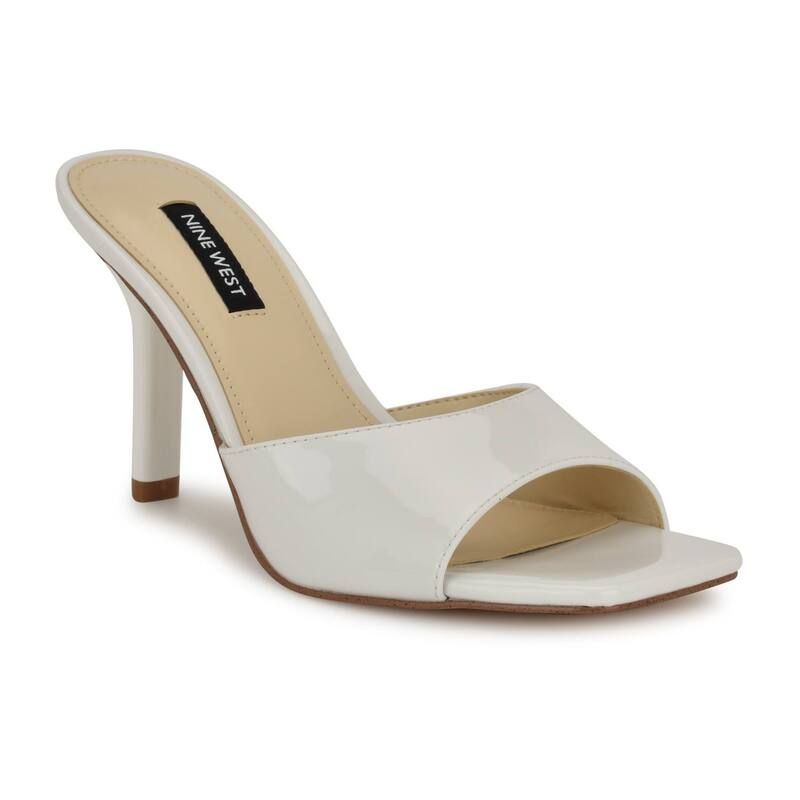 ナインウェスト レディース シューズ パンプス サンダル Nine West Disko WomenslipOn Square Toe Dressandals White Patent ホワイト