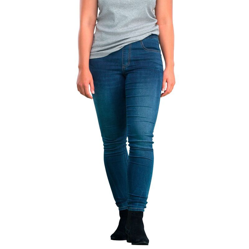 Ellos レディース ボトムス カジュアルパンツ プラスサイズ ellos Plusize MidRise 4Pocket Stretch Jeggings Medium Stonewash