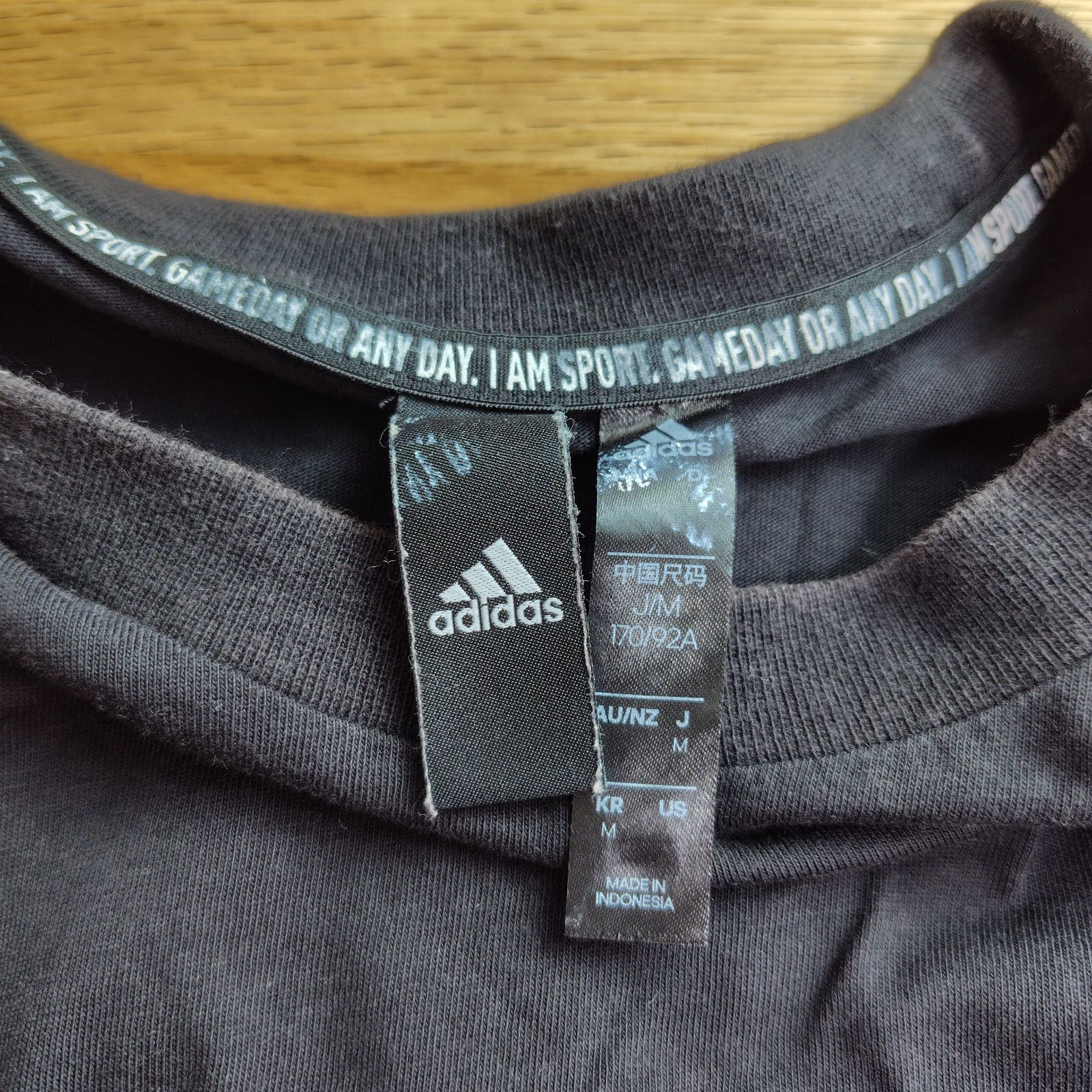 adidas アディダス ビッグロゴ Tシャツ パフォーマンスロゴ ブラック M 