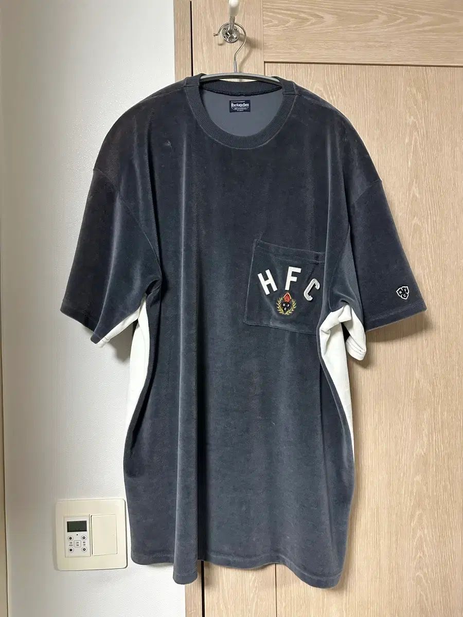 HERITAGE FLOSS ベロア ポケット 半袖Tシャツ チャコール ( XL )
