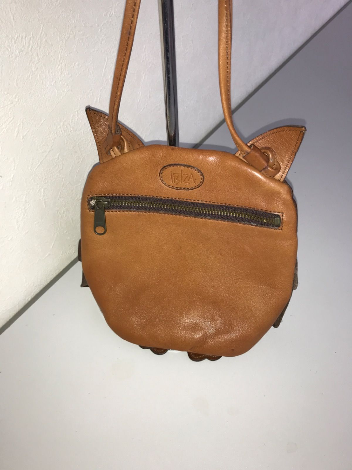 イビサ ショルダーバッグ ブラウン レザー クロコダイル ショルダー 