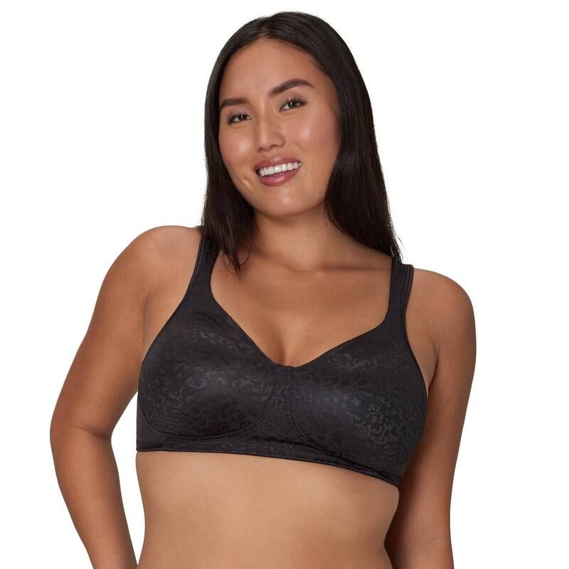 プレイテックス レディース アンダーウェア ブラジャー Playtex 18 Hour Ultimate Lift Support Wireless Bra 4745 Black Animal ブラック
