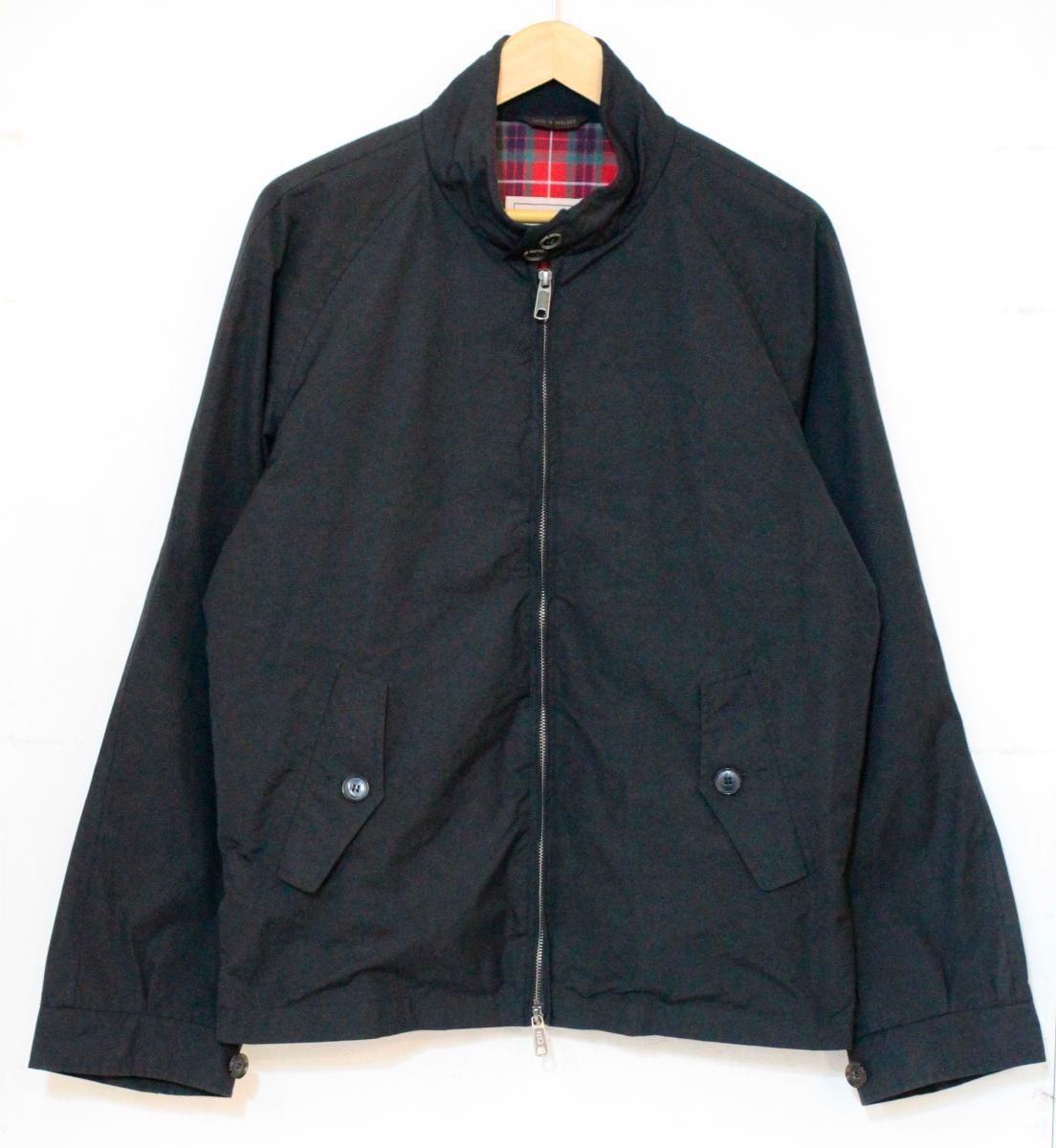 【中古】 BARACUTA メンズブルゾン 44 BARACUTA/G4/ドライビングジャケット/ブルゾン/44/黒 ブラック/チェック/142MBRCPS0002